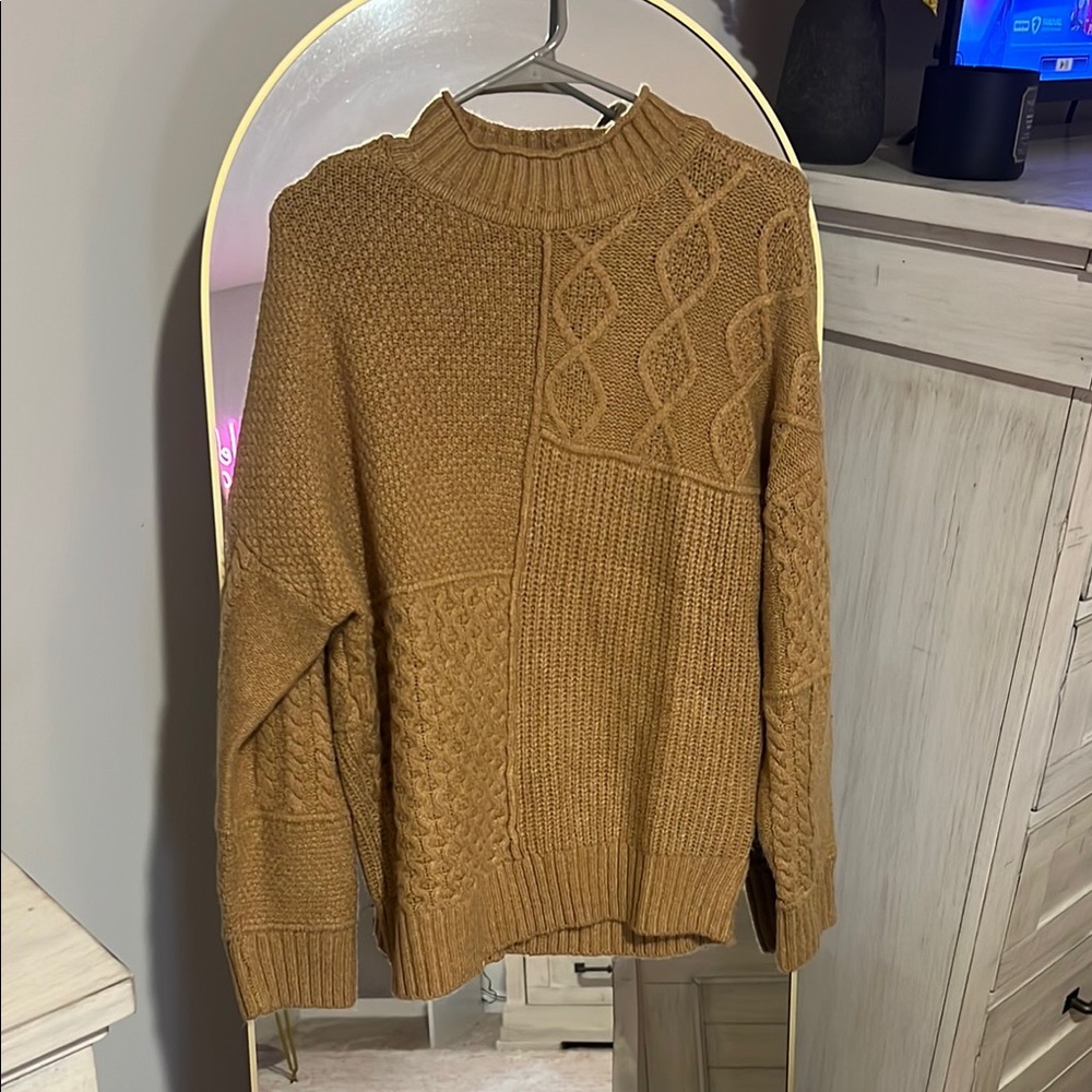 Tan Cable Knit Sweater